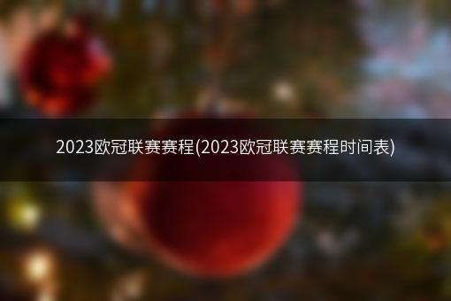 2023欧冠联赛赛程(2023欧冠联赛赛程时间表)